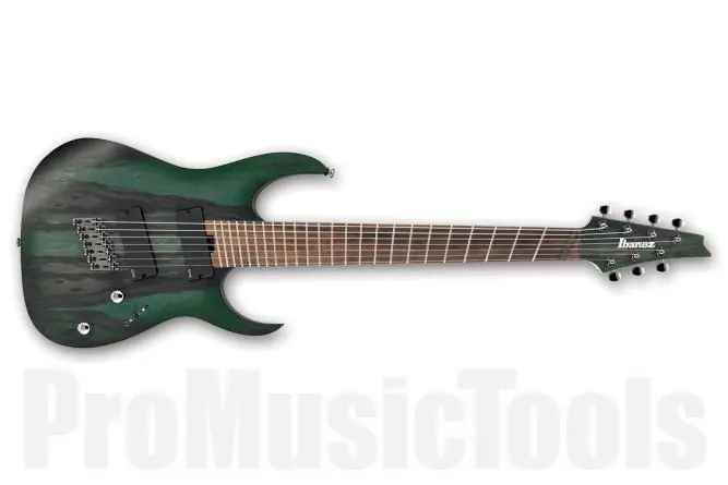 Expédié Aujourd'hui Ibanez RGIM7BC DFF Iron Label - Deep Forest Burst Flat