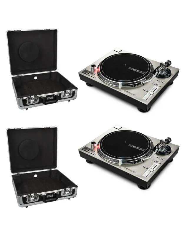 Reloop - 2 x RP 7000 MK2 SILVER + TT-CASE Meilleur Prix