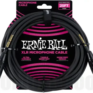 Ernie Ball 6073 Microphon Cable XLR/XLR - Black - 7,62 m (25‘) Top Vente