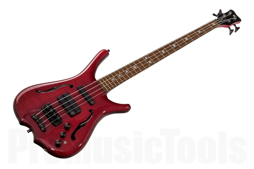 Warwick Infinity NT 4 Custom Shop Neck-Through Semi-Hollow - Trans Red Nouvelle Collection