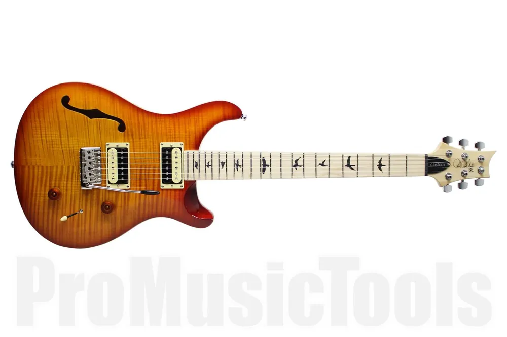 Bon Marché PRS SE Custom 22 Semi-Hollow VS - Vintage Sunburst - Maple LTD