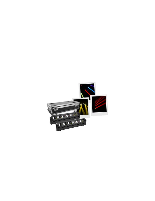Soldes Evolite - Pack LASER Bar 6X1000 RGB (la paire) + Flight case