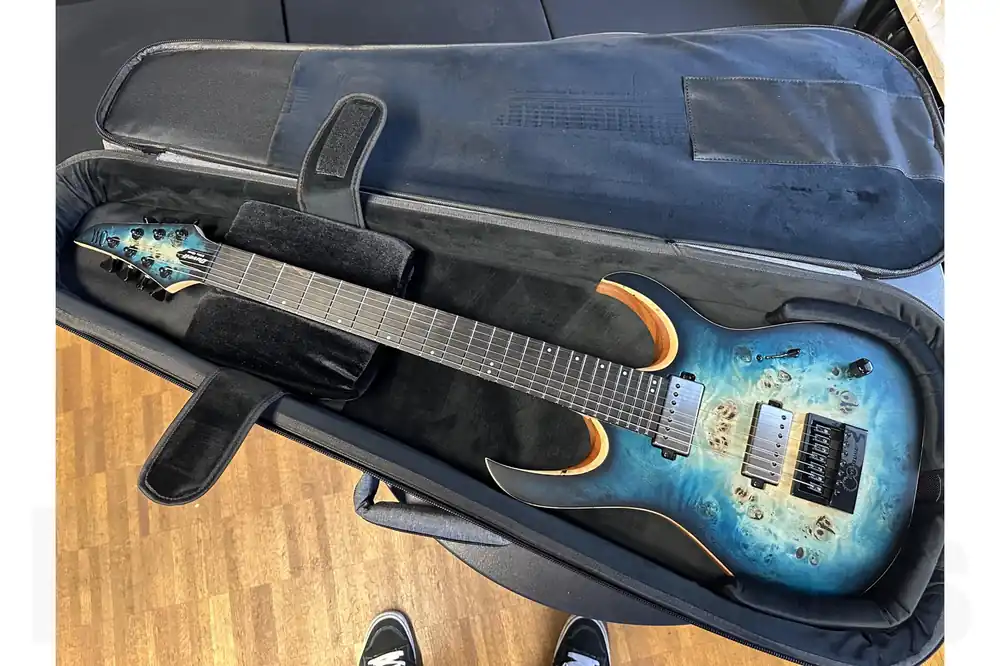 Mayones Duvell 7 Elite 4Ever Custom Eye Poplar - Turquoise Iris Satin Offre Limitée