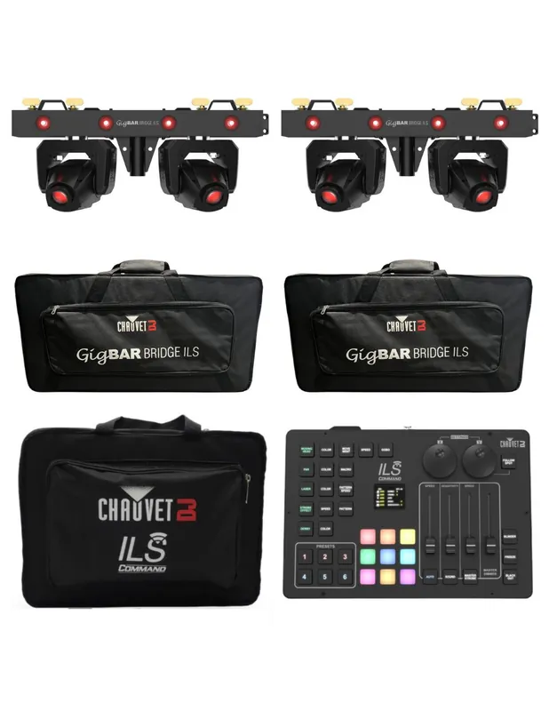 Chauvet - Pack 2X GigBAR Bridge ILS + ILS COMMAND Expédition Rapide