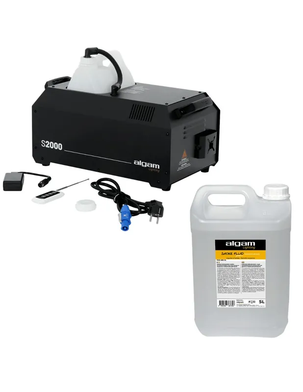 Produit De Marque Algam Lighting - Pack S2000 + 1 bidon 5L de Liquide à Fumée à Densité Moyenne
