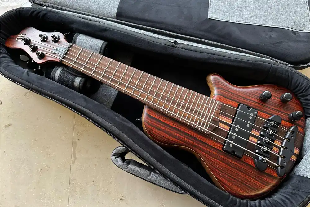 Mayones Cali 5 Mini Bass Cocobolo - Trans Natural Matt Pas Cher