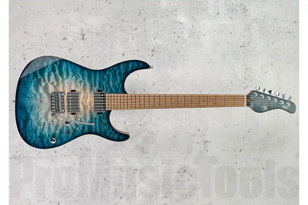 Authentique Mayones Aquila Elite V24 S 6 5A Quilted Maple - Turquoise Iris Gloss
