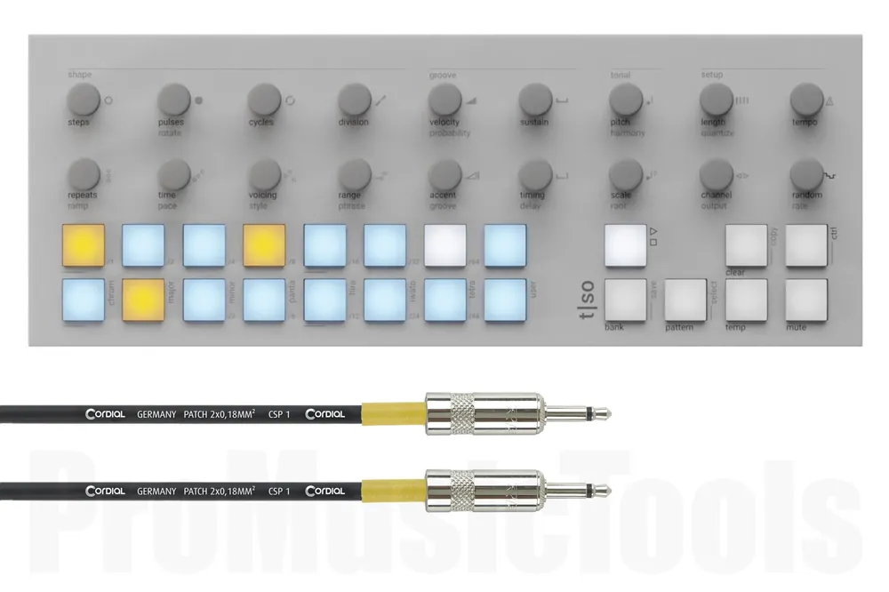 Torso Electronics T-1 White inkl. Cordial CPI 0,9 ZZ Patch Cable - Bundle Set Produit De Marque