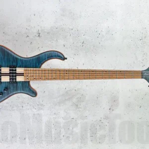 Acheter En Ligne Mayones Patriot 5 Custom 4A Flamed Maple - Trans Turquoise Matt