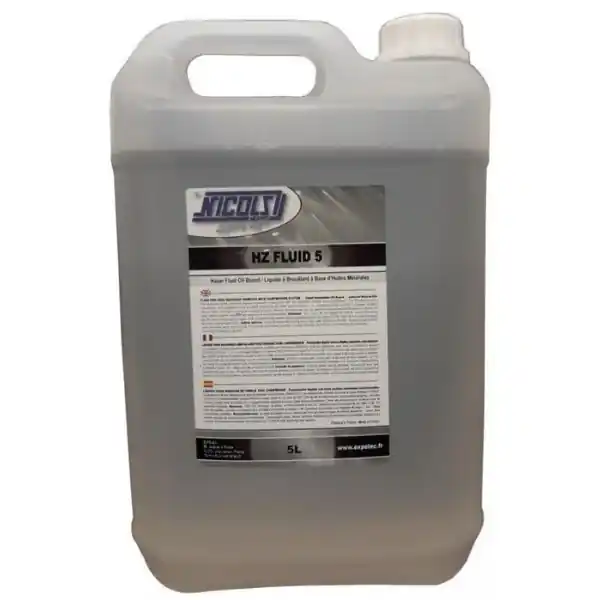 NicolsHZ FLUID 5 - Liquide machine à brouillard à base d‘huile - 5L Expédié Aujourd'hui