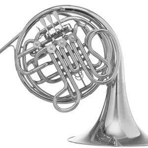 Hans Hoyer Double French Horn with Kruspe Wrap and Detachable Yellow Bell - Nickel Silver Meilleur Prix