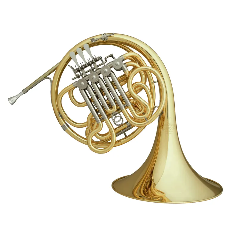 Hans Hoyer 801 Geyer Style Double French Horn with Detachable Bell - Clear Lacquer Petit Prix