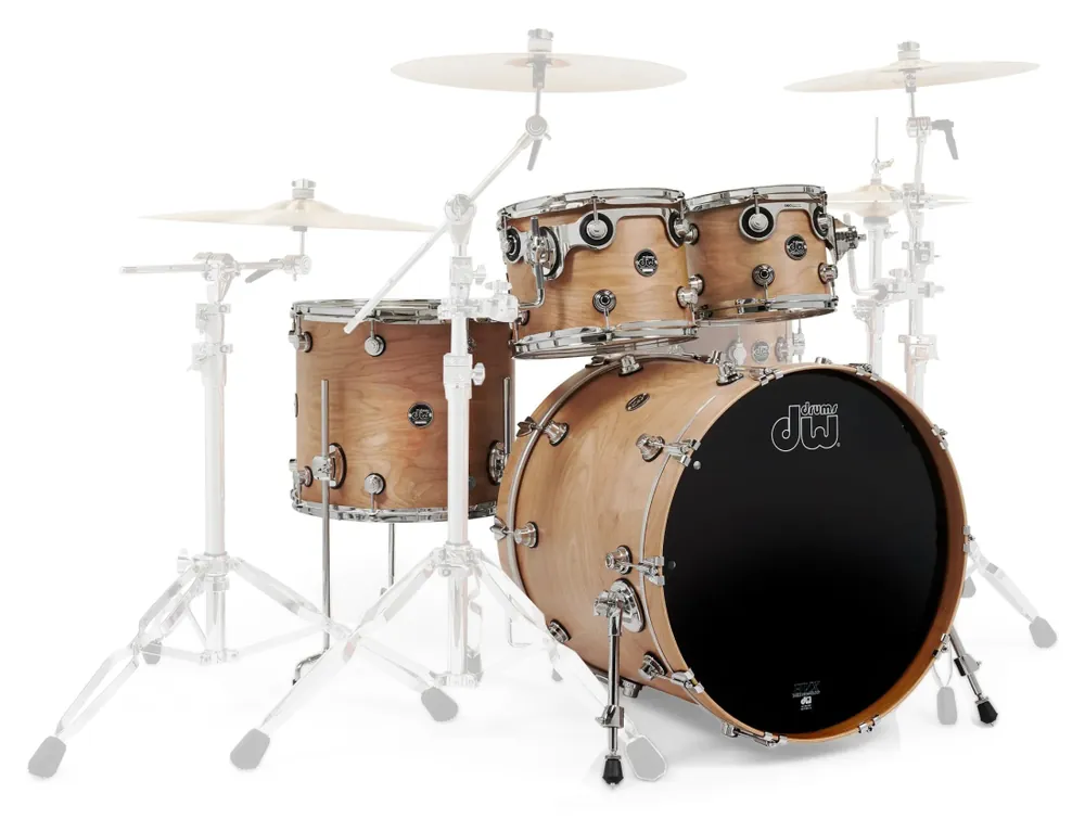 Achat Immédiat Drum Workshop Limited Edition Birch Performance Series 4-Piece Shell Pack (22,10,12,16) - Natural Satin Oil