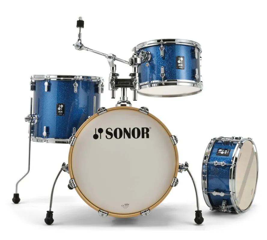 Marque Sonor AQX Jazz 4-Piece Shell Pack (18,12,14,SD) - Blue Ocean Sparkle