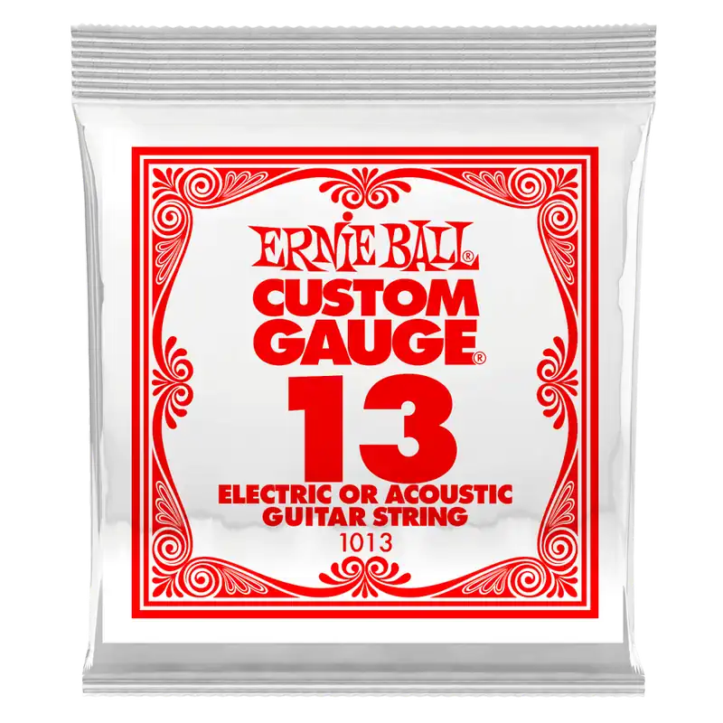Nouvel Arrivage Ernie Ball Single Plain Steel Electric or Acoustic Guitar String - .013