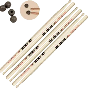 DISCONTINUE Vic Firth P55A-UPT - pack 3 paires 55a practice tips Achetez Aujourd'hui