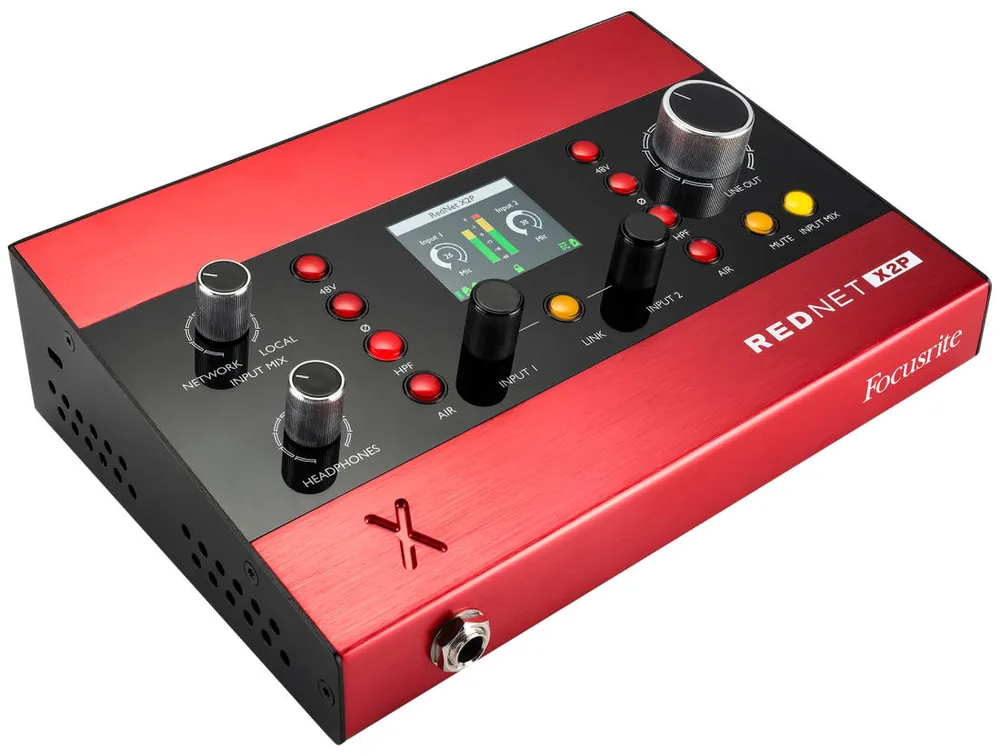 Expédié Aujourd'hui Focusrite RedNet X2P 2x2 Dante Audio Interface w/ Red Evolution Mic Pres