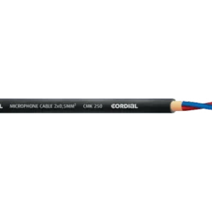 Achat Immédiat Cordial CMK250BLACK100 - Câble micro 2 x 0,50 mm² - 100 m
