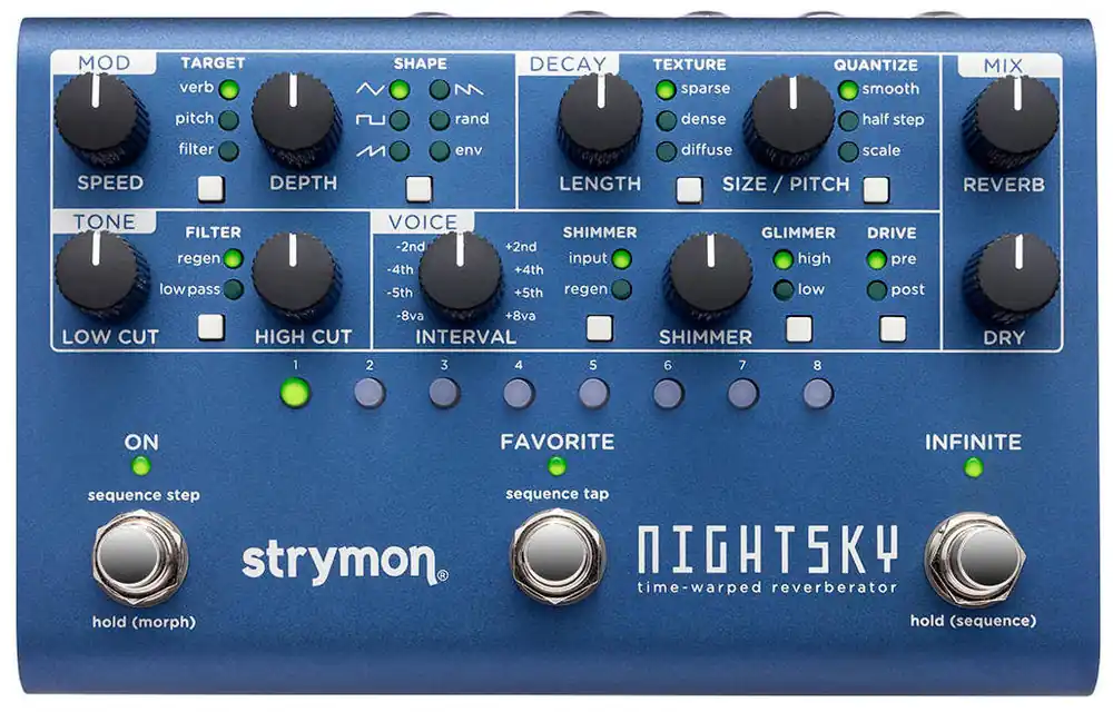 Commander Maintenant Strymon NightSky Time Warped Reverberator