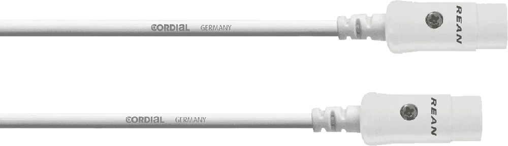Bon Plan DISCONTINUE Cordial CFY1.5WPP-SNOW - câble audio minijack stéréo - 2 jack mâles 1,5 m blanc