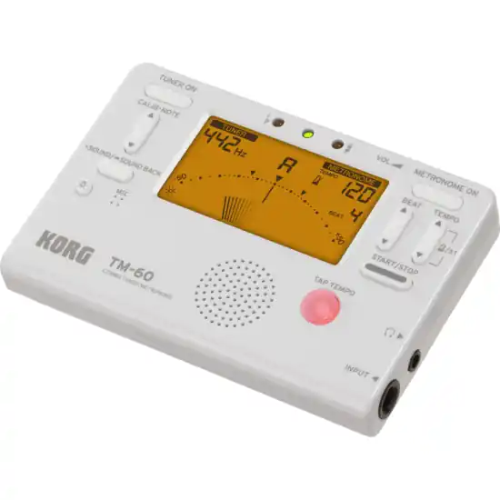 Offre Du Jour DISCONTINUE Korg TM60-WH - Accordeur/métronome TM60 Blanc