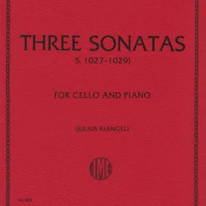 Meilleure Vente International Music Company Three Viola da Gamba Sonatas, S. 1027-1029 - Bach/Klengel - Cello/Piano - Book