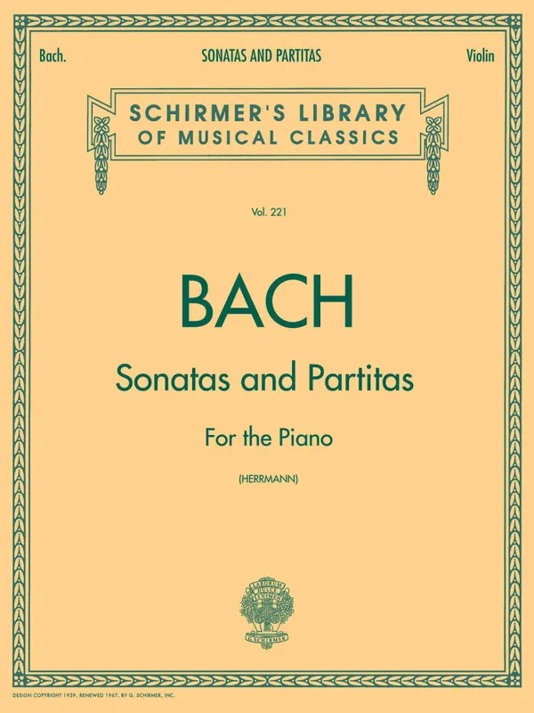G. Schirmer Inc. Sonatas and Partitas - Bach/Herrmann - Violin - Book Affaire À Saisir