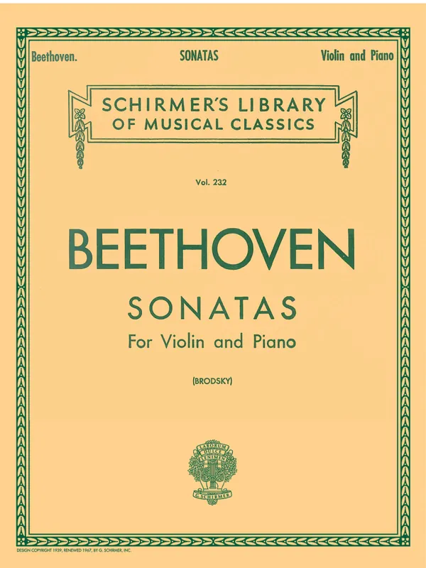 G. Schirmer Inc. Sonatas (Complete) - Beethoven/Brodsky/Vogrich - Violin/Piano - Book Bon Plan