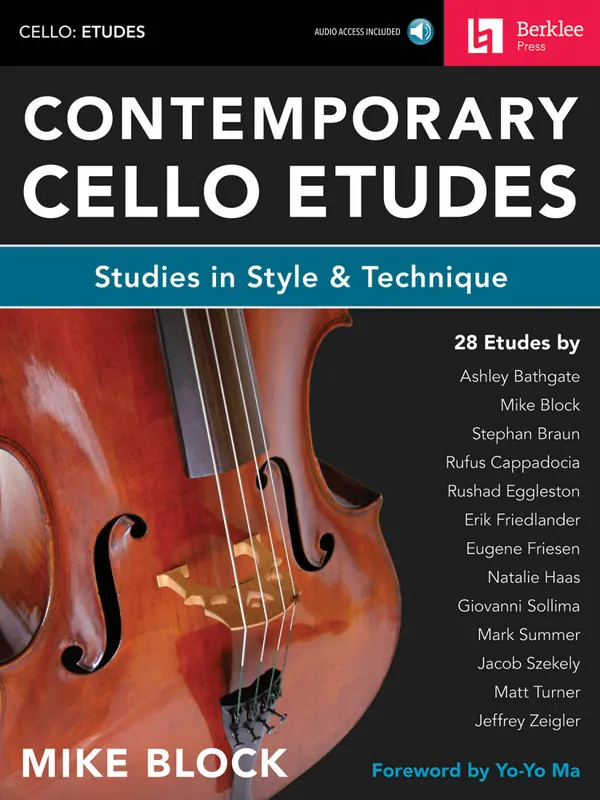 Nouveauté Berklee Press Contemporary Cello Etudes Studies in Style & Technique - Block - Cello - Book/Audio Online