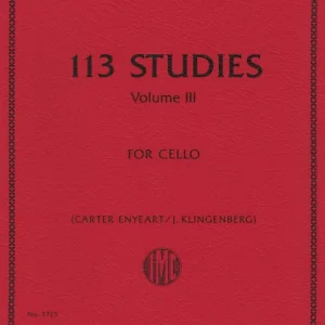 International Music Company 113 Studies, Volume III - Dotzauer /Klingenberg /Enyeart - Cello - Book Commander Maintenant