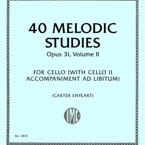 International Music Company 40 Melodic Studies, Opus 31, Volume II - Lee/Enyeart - Cello or Cello Duet - Book Soldes