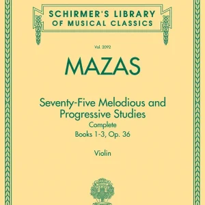 Prix Bas G. Schirmer Inc. 75 Melodious and Progressive Studies Op. 36, Complete - Mazas/Herrmann - Violin - Book