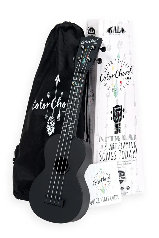 DISCONTINUE Kala Ukulele soprano Kala LEARN TO PLAY noir avec position ACCORD Vente Flash