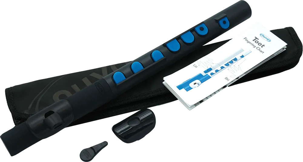Bon Plan Nuvo TOOT - Flûte traversière en plastique noire et bleue