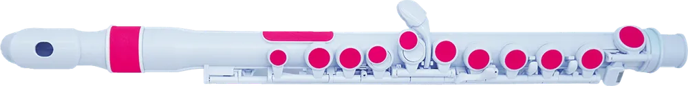 Nouveauté DISCONTINUE Nuvo JFLUTE - flûte traversière en plastique avec Tête donut - blanche et rose