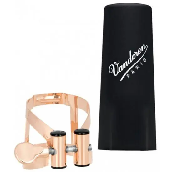Commander Maintenant Vandoren M/O plaquée Or Rose LC51PGP - Ligature avec couvre-bec plastique pour clarinette Sib