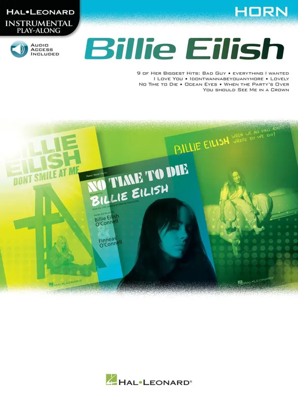 Commander Vite Hal Leonard Billie Eilish Instrumental Play-Along Pack - Horn - Book/Audio Online