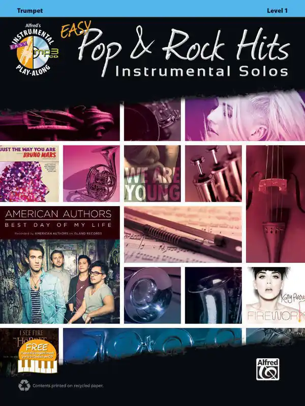 Prix Réduit Alfred Publishing Easy Pop & Rock Hits Instrumental Solos - Trumpet - Book/CD