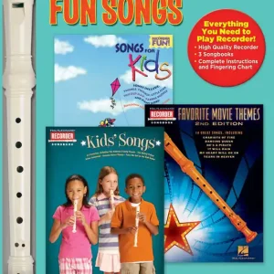 Hal Leonard Kids‘ Fun Songs Learn & Play Recorder Pack - Books/Recorder Commander Maintenant
