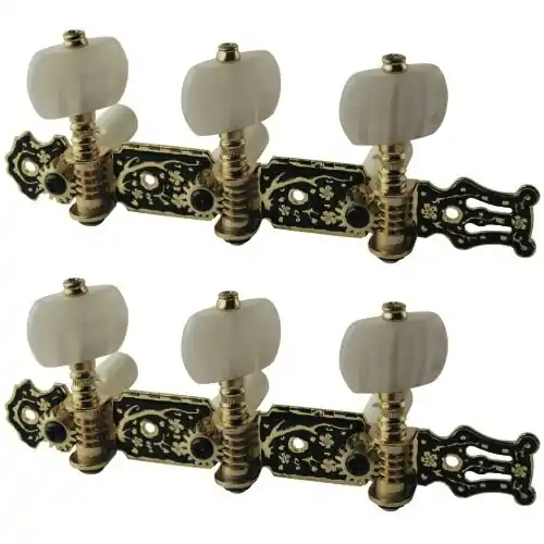 Petit Prix DISCONTINUE Firestone mecaniques guitare classique Firestone nickele - bouton papillon marbré