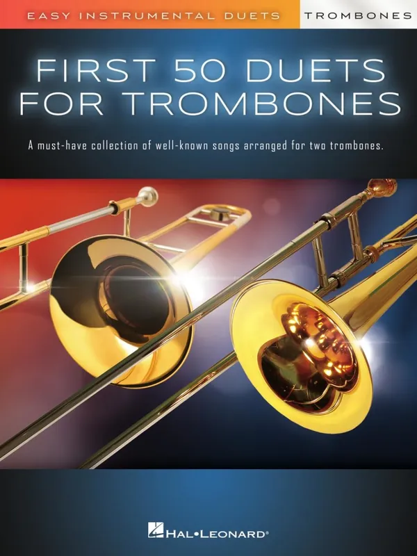 Commander Vite Hal Leonard First 50 Duets for Two Trombones Easy Instrumental Duets - Trombone Duet - Book