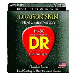 Expédition Rapide DR DSA-11 Cordes guitare folk dragon skin 11-50