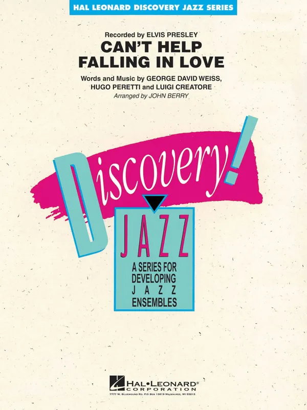 Hal Leonard Can‘t Help Falling In Love - Creatore /Weiss /Peretti /Berry - Jazz Ensemble - Gr. 1.5 Meilleur Prix