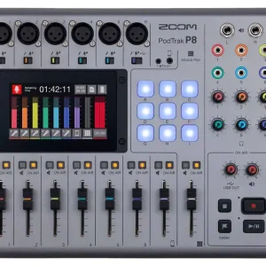 Top Vente Zoom PodTrak P8 8-Channel Podcast Production Studio