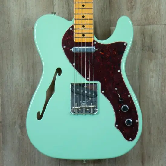 Prix Cassé Fender American Original 60‘s Telecaster Thinline Surf Green Maple Neck - Guitare electrique