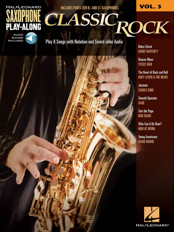 Hal Leonard Classic Rock Saxophone Play-Along Volume 3 - Book/Audio Online Dernière Chance