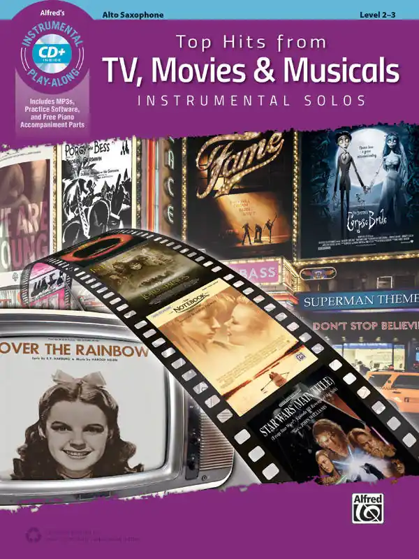 Prix Bas Alfred Publishing Top Hits from TV, Movies & Musicals Instrumental Solos - Alto Sax - Book/CD