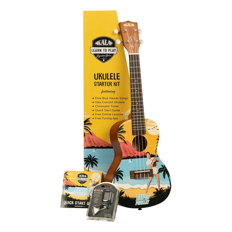 Kala Ukulélé Concert Learn to play Elvis blue Hawaii Acheter En Ligne