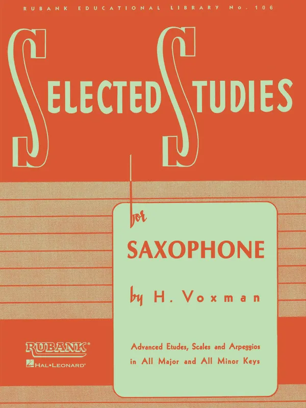 Rubank Publications Selected Studies - Voxman - Saxophone - Book Nouvel Arrivage