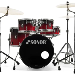 Sonor Limited Edition AQ1 Studio 5-Piece Drum Kit (20,10,12,14,SD) with Hardware - Lacquer Flame Usine Directe